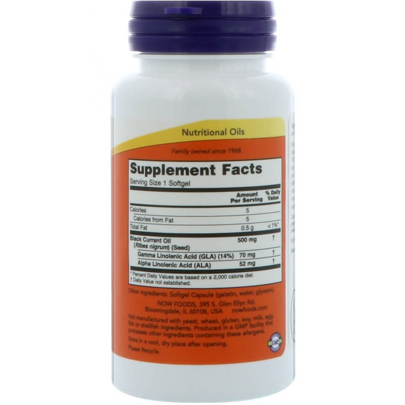 NOW Foods Black Currant Oil 500mg