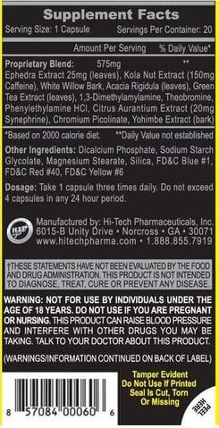 Hi-Tech Pharmaceuticals Yellow Scorpion