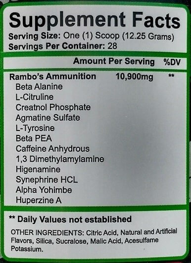 Freedom Pharma Rambo 110 mg DMAA