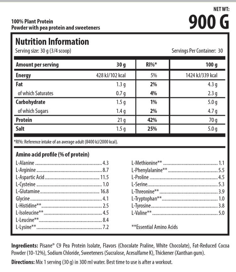 Scitec Nutrition 100% Plant Protein - 900g