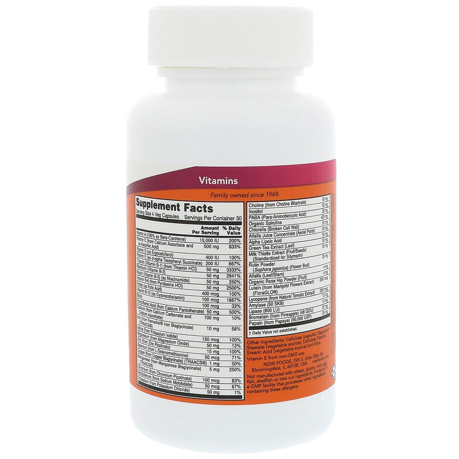 NOW Foods Special Two Multi-Vitamines Tablettes