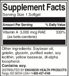 Swanson Premium Beta Carotene (Vitamin A)